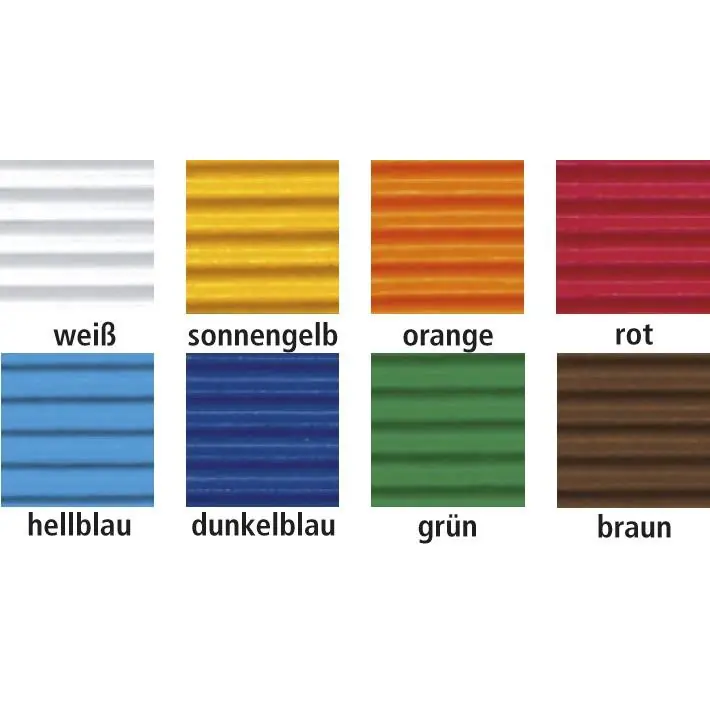 Abverkauf Bastelwellpappe, 50 x 70 cm, 10 Bogen, Einzelfarben